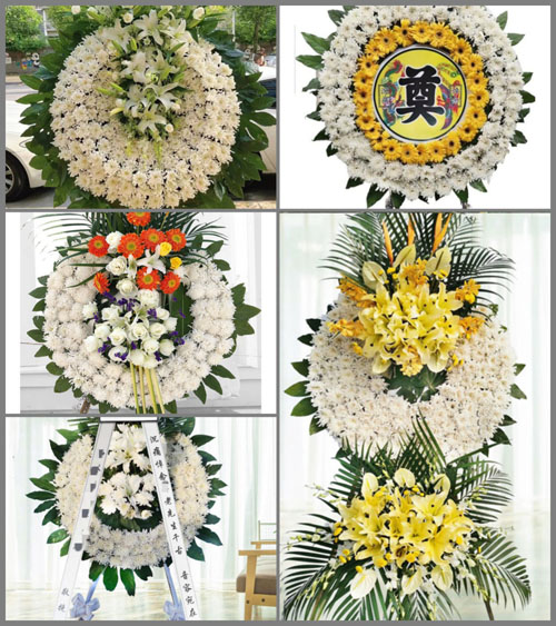山东青岛平度市李园街道东崔家营村花圈速递